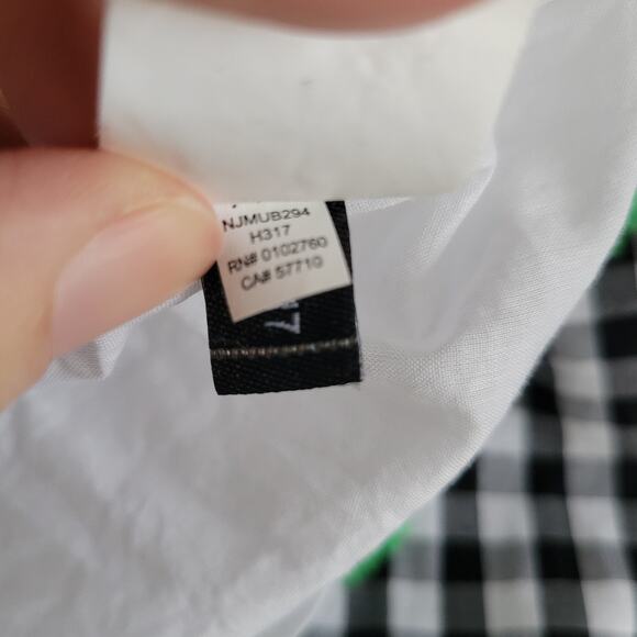 Kate Spade Gingham Voile Smocked Dress Ruffle Embroidered Women Summer Small - Picture 13 of 13